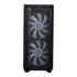 COOLER MASTER Ház Midi ATX HAF 500 ARGB + 4db Ventilátor, Tápegység nélkül, Üvegfalú, fekete