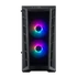 COOLER MASTER Ház Mini Tower ATX MASTERBOX MB320L ARGB + Kontroller,2db Ventilátorral,Tápegység nélkül, Üvegfalú, fekete