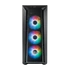 COOLER MASTER Ház Midi ATX MasterBox 520 + 3db Ventilátor + HUB, Tápegység nélkül, Üvegfalú, fekete