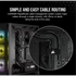 CORSAIR Ház iCUE 4000X RGB, 3x12mm RGB Ventillátorral, Tápegység nélkül, Edzett Üveg, fekete