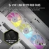 CORSAIR Ház iCUE LINK 6500X RGB, 3x iCUE LINK RX120 RGB Ventilátor, Tápegység nélkül, Edzett Üveg, fehér
