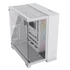 CORSAIR Ház iCUE LINK 6500X RGB, 3x iCUE LINK RX120 RGB Ventilátor, Tápegység nélkül, Edzett Üveg, fehér