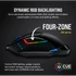 CORSAIR Vezetékes/Vezeték Nélküli Egér Gaming, DARK CORE RGB PRO, 8 programozható gomb, RGB, 18000dpi, fekete