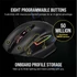 CORSAIR Vezetékes/Vezeték Nélküli Egér Gaming, DARK CORE RGB PRO, 8 programozható gomb, RGB, 18000dpi, fekete