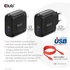 Club 3D Hálózati töltő - CAC-1905EU (65W GAN, USB-C, PD 3.0, túltöltés védelem, kicsi méret)