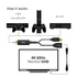 Club 3D Átalakító - CAC-1331 (HDMI 2.0 to DisplayPort 1.2 4K60Hz HDR M/F, USB-A táp, 25cm)