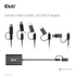 Club 3D Átalakító - CSV-1611(USB-C (USB-A Adapterrel) to Dual HDMI (4K/30Hz) / VGA (1080/60Hz))
