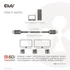 Club 3D Kábel - CAC-1091 (DisplayPort 2.1,  DP80, 4K240Hz, 1.2m, Bidirectional, M/M)