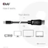 Club 3D Kábel - CAC-1115 (Mini DisplayPort to DisplayPort 1.4 HBR3, 8K60Hz/4K120Hz, 2m, kétirányú)