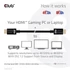 Club 3D Kábel - CAC-1370 (HDMI 2.1 Ultra High-Speed, 48Gbps, 4K120Hz, 8K60Hz, 1.5m, HDMI M/M, alacsony EMI, VRR, QMS)