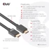 Club 3D Kábel - CAC-1375 (HDMI 2.1 Ultra High Speed, M/M, 4K120Hz, 8K60Hz, 48Gbps, 5m, VRR,QMS,QFT,eARC,HDR)