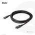 Club 3D Kábel - CAC-1529 (USB-C Gen 1 to USB-C, 5Gbps, 60W, 4K60Hz, M/F, 2m)