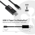 Club 3D Kábel - CAC-1557 (USB-C to DisplayPort 1.4, HDR, 1,8m, 8K60Hz)