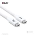 Club 3D Kábel - CAC-1572 (USB4 Type-C, 240W PD, 80Gbps, 8K240Hz, 4K540Hz, Bidirectional, 1,2m, fekete)