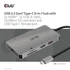 Club 3D USB Hub - CSV-1593 (3.1 USB-C Gen 1 to 2xHDMI, 2xUSB-A 3.2 Gen 1, USB-C 3.2 Gen 1, SD, Micro SD, RJ45, 4K60Hz)