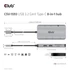 Club 3D USB Hub - CSV-1593 (3.1 USB-C Gen 1 to 2xHDMI, 2xUSB-A 3.2 Gen 1, USB-C 3.2 Gen 1, SD, Micro SD, RJ45, 4K60Hz)
