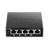 D-LINK Switch 5x1000Mbps (4xPOE+) Fémházas Asztali, DGS-1005P/E
