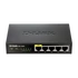D-LINK Switch 5x100Mbps (4xPOE) Fémházas Asztali, DES-1005P/E