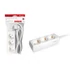 Equip Hálózati Elosztó - 245550 (3 Schuko, Max.: 3500W, 1,5m kábel, fehér)