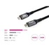 Equip Kábel - 128383 (USB-C 4 Gen1 to USB-C, apa/apa, fekete, 2m)