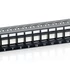 Equip Keystone Patch Panel - 769124 (24 port, Cat6, 1U, árnyékolatlan, fekete)