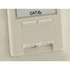 Equip Keystone Süllyeszthető csatlakozó aljzat - 125775 (2 port, Cat6A, STP, 80x80mm, fehér) 5db/csomag