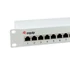 Equip Patch panel - 208014 (12 port, Cat6, árnyékolt, szürke)