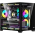 Formula Számítógépház - Crystal Z5 Black (fekete, ablakos, 1x12cm venti, mATX , 1xUSB3.0, 1xUSB2.0, 1xType-C)