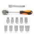 Handy dugókulcs készlet - 10857B (12 db-os, 1/2",  10-24 mm)