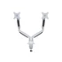 MULTIBRACKETS 2 karos asztali konzol, M Deskmount Gas Spring Dual White (15-27", max.VESA: 100x100 mm, 9 kg)