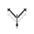 MULTIBRACKETS 2 karos asztali konzol, M VESA Gas Lift Arm Dual Black (15-32", max.VESA: 100x100 mm, 10 kg)