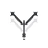 MULTIBRACKETS 2 karos asztali konzol, M VESA Gas Lift Arm Dual Black HD (15-32", max.VESA: 100x100 mm, 21 kg)