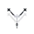 MULTIBRACKETS 2 karos asztali konzol, M VESA Gas Lift Arm Dual Silver (15-32", max.VESA: 100x100 mm, 10 kg)