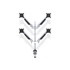 MULTIBRACKETS 4 karos asztali konzol, M VESA Gas Lift Arm Quad Silver (15-32", max.VESA: 100x100 mm, 10 kg)