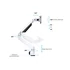 MULTIBRACKETS Asztali konzol, M VESA Gas Lift Arm Single White (15-34", max.VESA: 100x100 mm, 10 kg)