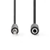 Nedis CAGL22090BK10 3.5 mm sztereo jack dugó - 3.5 mm sztereo jack aljzat + hangerő szabályzó | 1 m
