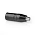 NEDIS COTP15930BK XLR adapter, XLR 3 tűs dugó, RCA nő,  Nikkelezett, Egyenes, Fém, Fekete , 1 db