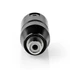 NEDIS COTP15930BK XLR adapter, XLR 3 tűs dugó, RCA nő,  Nikkelezett, Egyenes, Fém, Fekete , 1 db