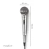 Nedis MPWD45GY dinamikus mikrofon, levehető kábel 5m, 80 Hz - 13 kHz 600 Ohm -72 dB Be/Ki kapcs.fém ezüst