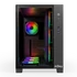 NJOY Számítógépház -  AURA (fekete, ablakos, ATX, 7x12cm, 2xUSB3.0, 1x USB-C)