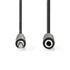 Nedis CAGL22050BK20 3,5mm jack hosszabító hábel, 3,5mm sztereo jack dugó - 3,5mm sztereo jack aljzat, hossz 2m