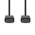 Nedis CCGL64750BK10 USB C - USB-C kábel, USB3.2 Gen 2, 240W, 20 Gbps, hossz 1m