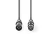 Nedis COTH15012GY15 DMX adapter kábel, XLR 3 tűs dugó, XLR 3 tűs anya,  Nikkelezett, 1,5 m,  kerek, PVC, Sötétszürke