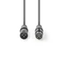 Nedis COTH15012GY50 DMX adapter kábel, XLR 3 tűs dugó, XLR 3 tűs anya,  Nikkelezett, 5 m,  kerek, PVC, Sötétszürke