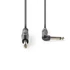 Nedis COTH23005GY30 félprofi audio kábel, 6,35mm mono jack dugó - dugó, hossz 3m, rugalmas