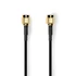 Nedis CSGL02000BK10 SMA kábel, aranyozott, 50 Ohm, árnyékolt,  1m