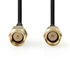 Nedis CSGL02000BK20 SMA kábel, aranyozott, 50 Ohm, árnyékolt,  2m