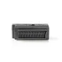 Nedis CVGP31902BK SCART adapter, SCART Férfi | S-Video nő / 3x RCA nő, Nikkelezett,  Kapcsolható, ABS, Fekete, 1 db