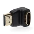 Nedis HDMI adapter, CVGB34901BK HDMI csatl HDMI kimen. Aranyozott 90°-os szögben ABS Fekete 1 db doboz
