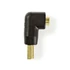 Nedis HDMI adapter, CVGB34901BK HDMI csatl HDMI kimen. Aranyozott 90°-os szögben ABS Fekete 1 db doboz